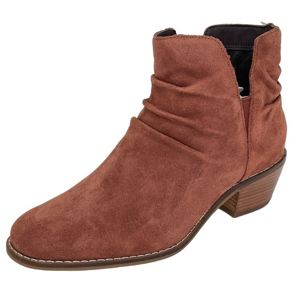 Cole Haan Alayna Mahogany Suede Leather Womens Ankle Boots Size 5M - Picture 1 of 12